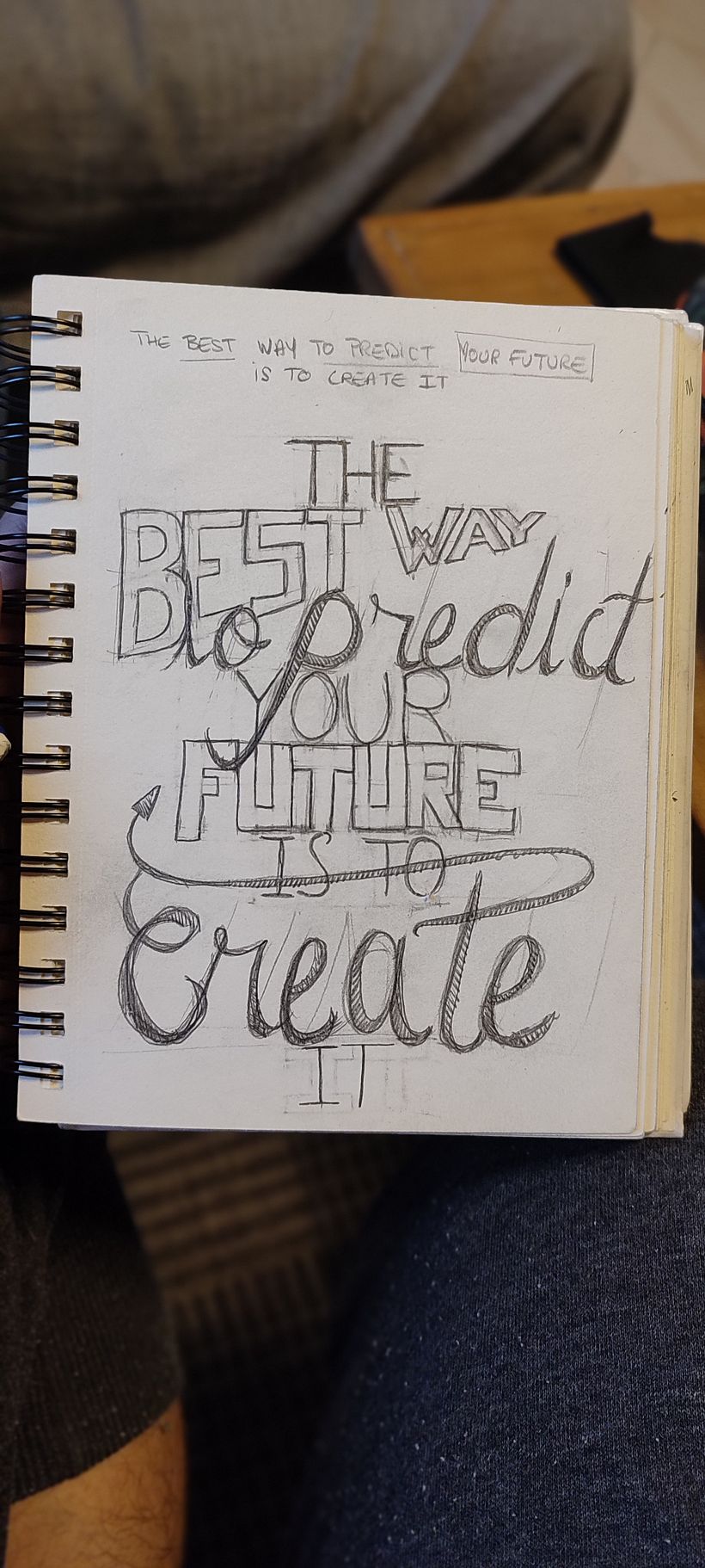Mon projet du cours : Initiation au lettering manuel : composition de lettres colorées 1