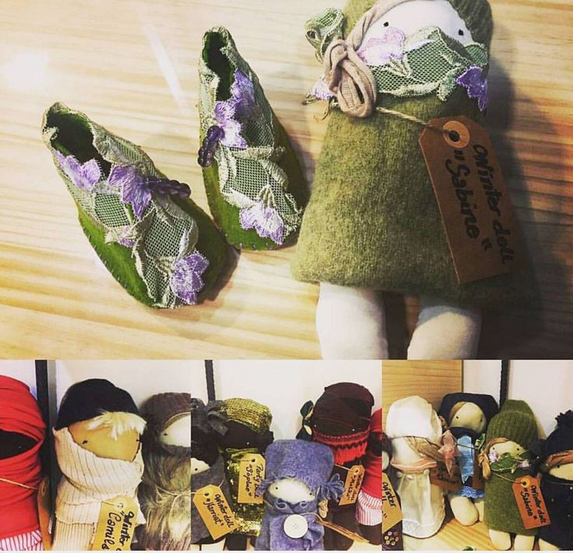Colección de muñecas totalmente artesanales realizadas con fines didácticos.