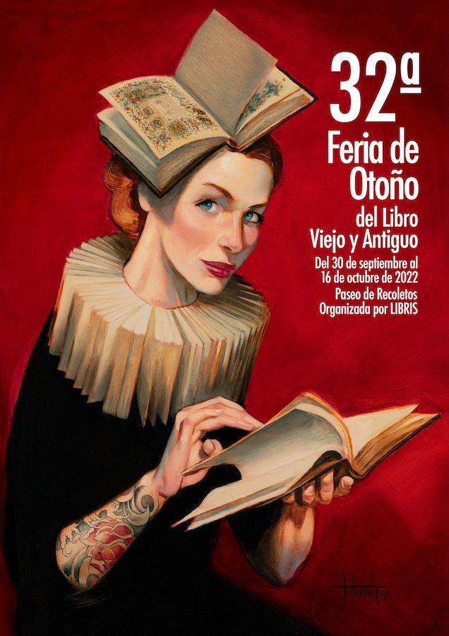 Cartel Feria de Otoño del libro Viejo y antiguo 2022 2