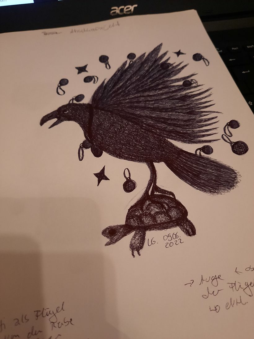 Mein Abschlussprojekt für den Kurs: Kugelschreiber-Illustration im Skizzenbuch: Aus Fehlern lernen 1