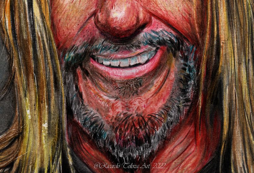 Mi proyecto del curso: Retrato realista con lápices de colores Iggy Pop 3