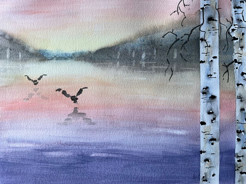 My project for course: Atmospheric Landscapes in Watercolor  1