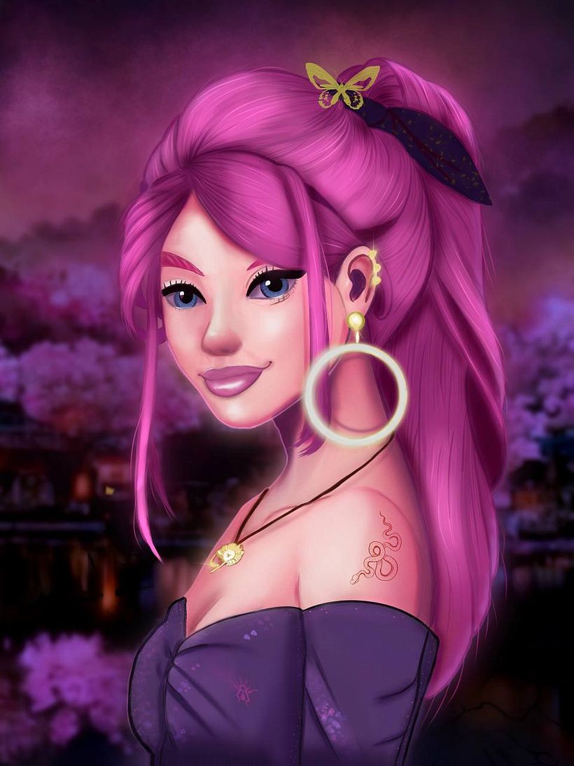 My project for course: Female Character Portraits in Procreate 1