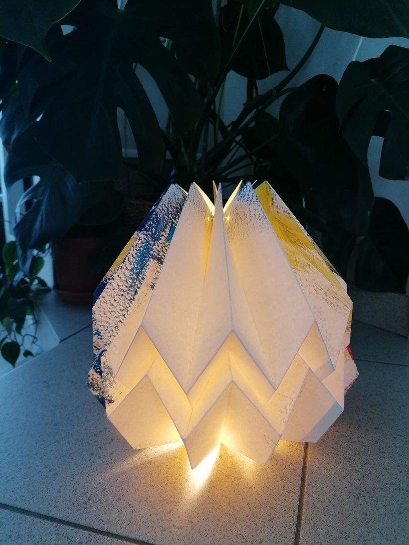 Mijn project van de cursus: Zelf papieren lampen maken 5