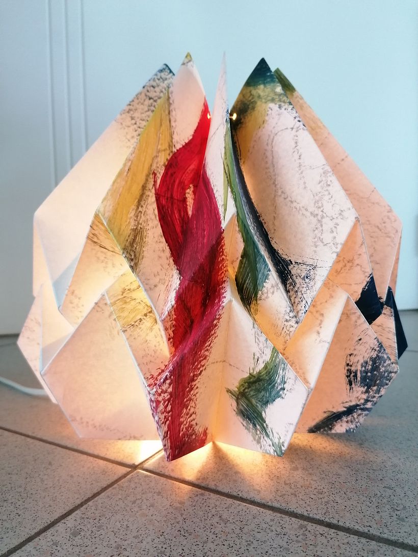 Mijn project van de cursus: Zelf papieren lampen maken 6