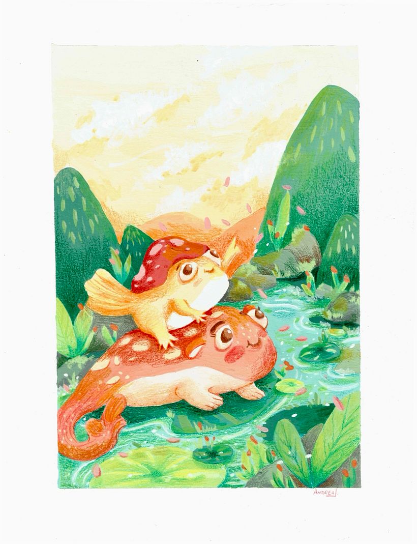 trabajo final en gouache