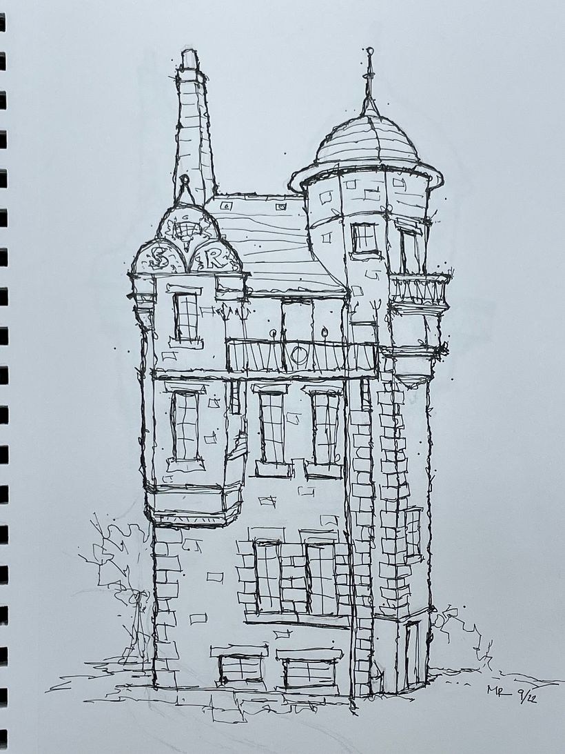 Sketch #1 I found was still too tight.  Trying to loosen up.