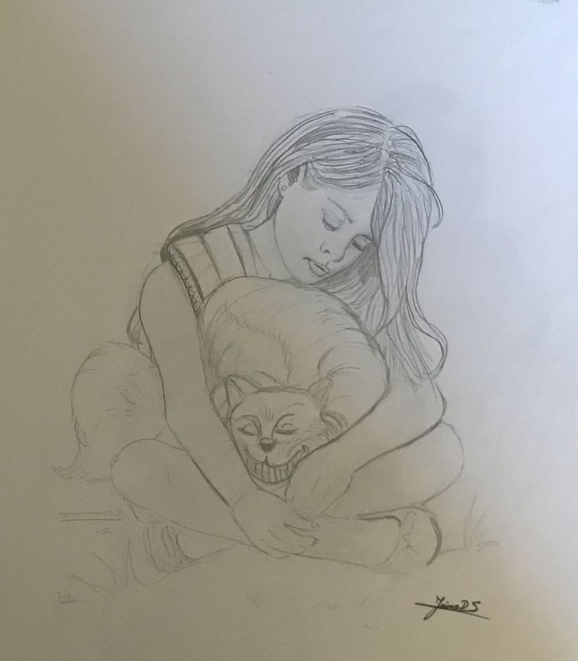 Interpretación de Alicia y su gato.