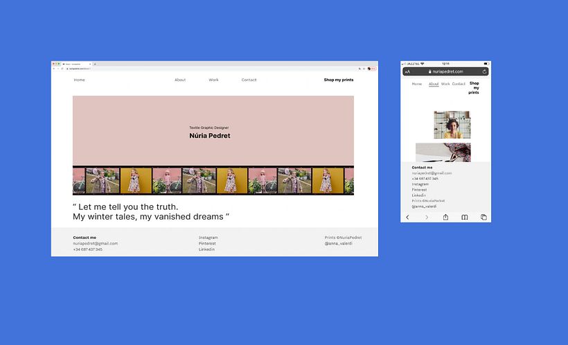 Núria Pedret > Re Diseño de Website 3