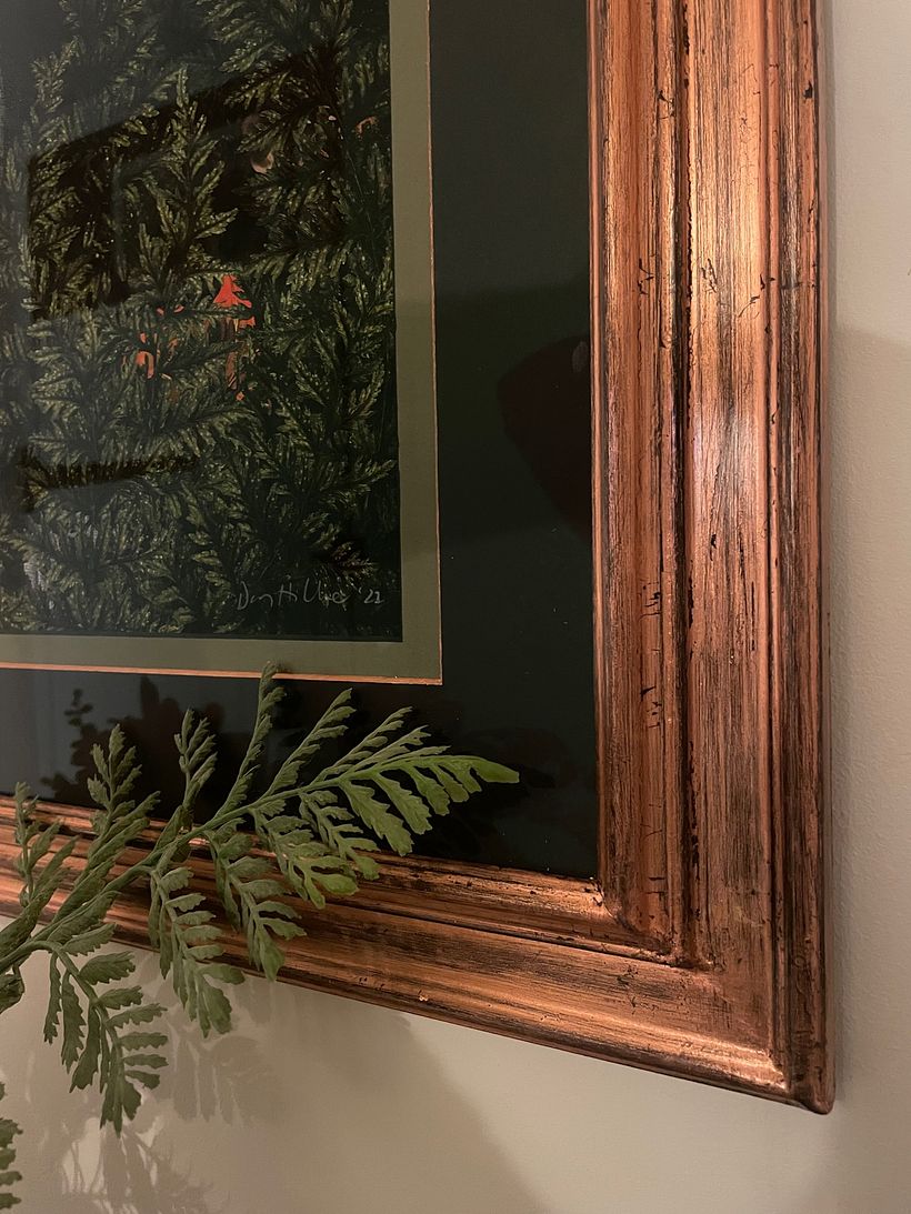 Copper Metal Leaf frame for Dan Hillier print 2
