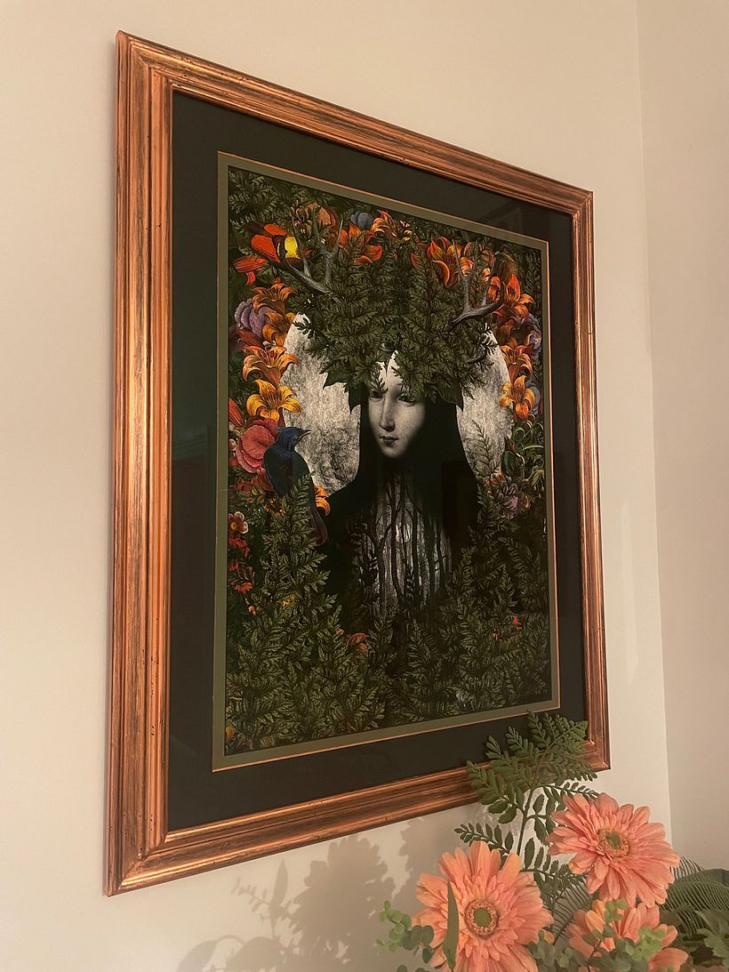 Copper Metal Leaf frame for Dan Hillier print 3