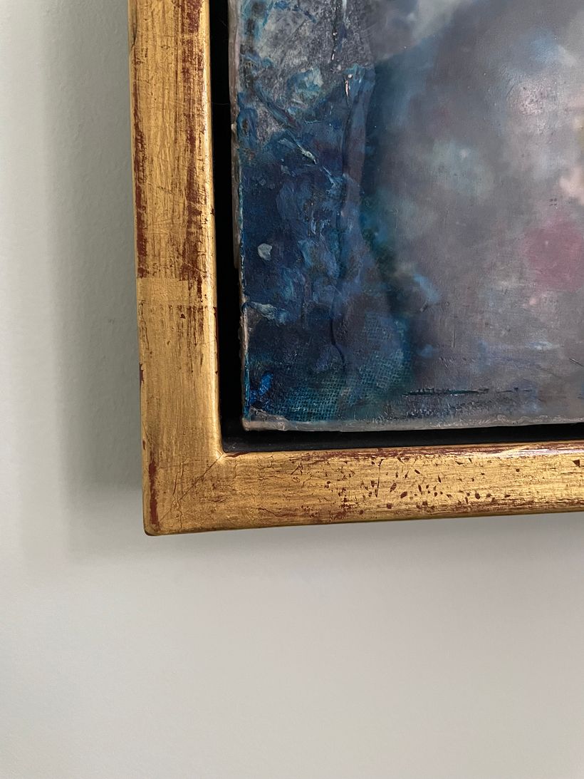 Gilded tray frame for Arietta Chandris wax artwork 1