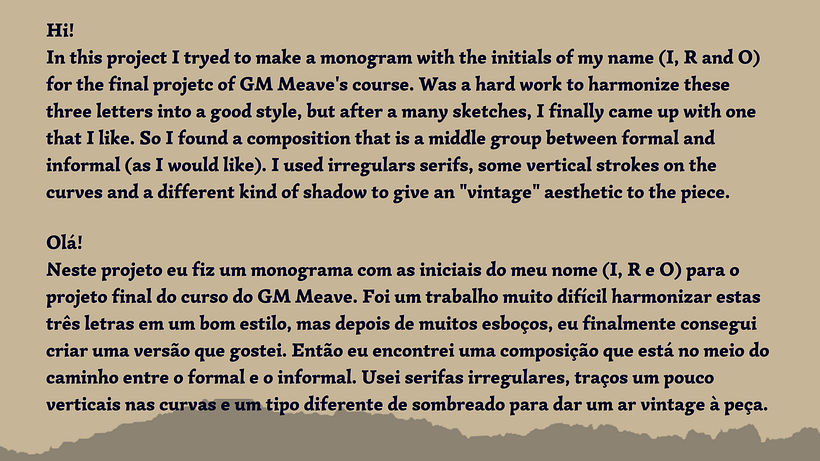 Monogram Project - IRO 1