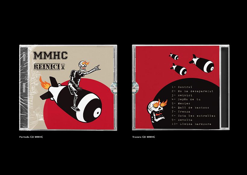 Mock up de la portada y la trasera del CD