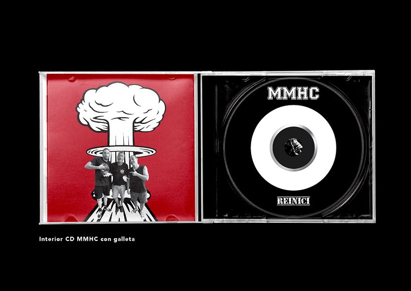 Mock up del interior del CD con la galleta