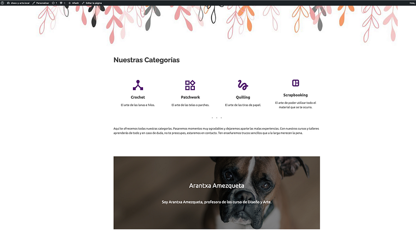 Mi proyecto del curso: Creación de una web profesional con WordPress 5