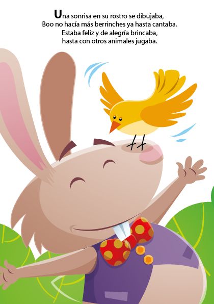 Ilustracion para cuento "BOO el conejo gruñon" 3