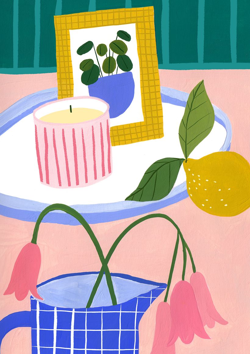 Turning gouache paintings into products! 6