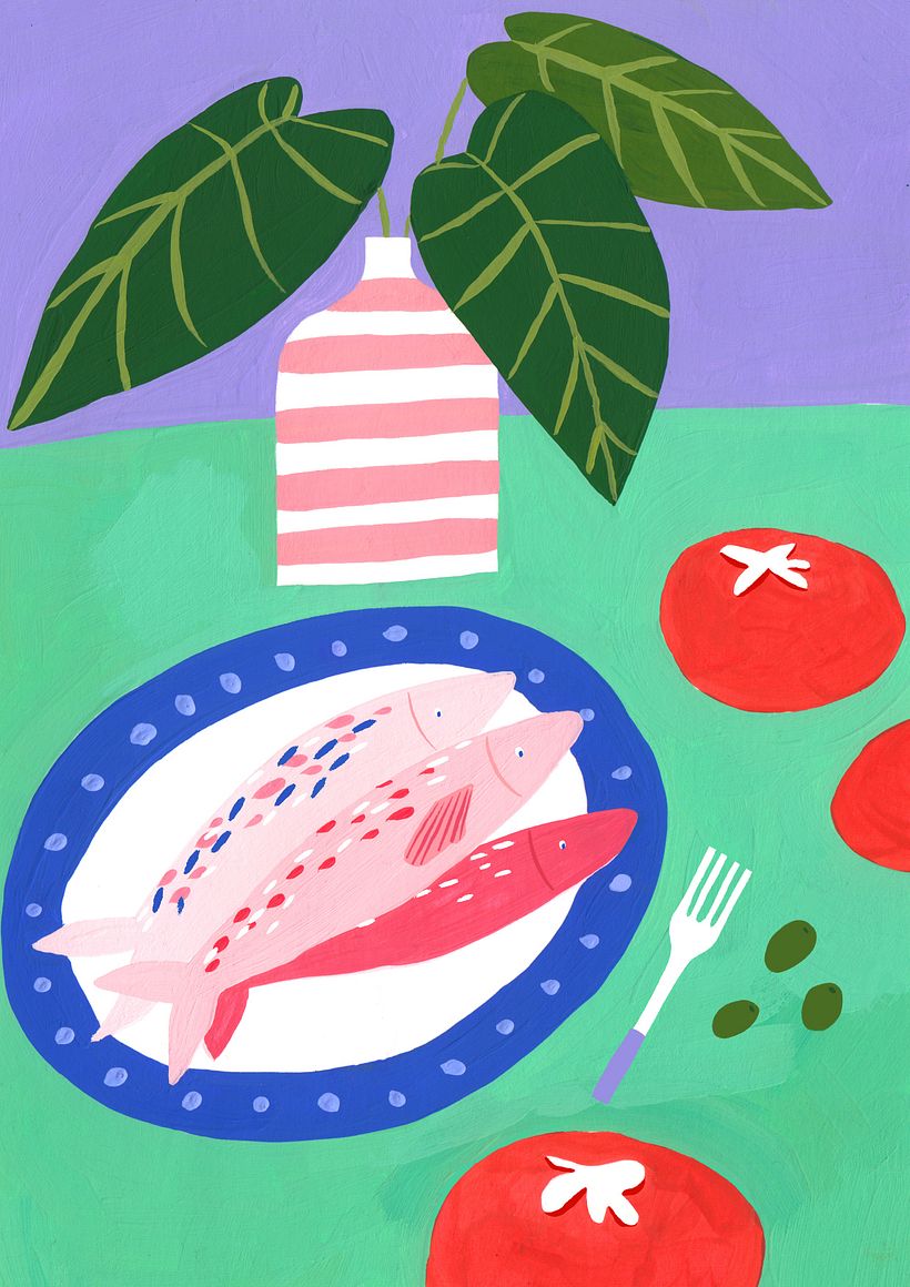 Turning gouache paintings into products! 7