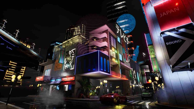 Mi proyecto del curso: Diseño de videojuegos con Unreal Engine: escenas ciberpunk 4