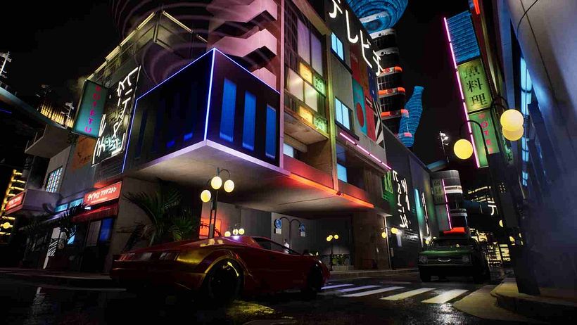 Mi proyecto del curso: Diseño de videojuegos con Unreal Engine: escenas ciberpunk 5