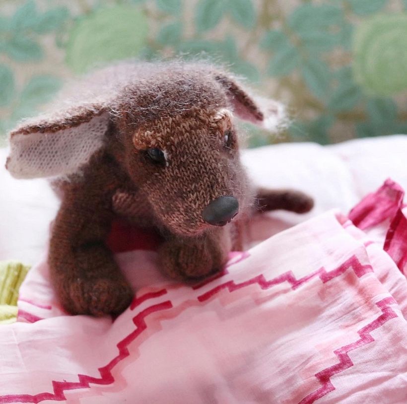 My project for course: Knitting Realistic Stuffed Animals: Make a Puppy from Yarn 3