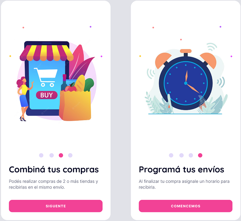 My project for course: Introduction to UX Writing - App de compras 4