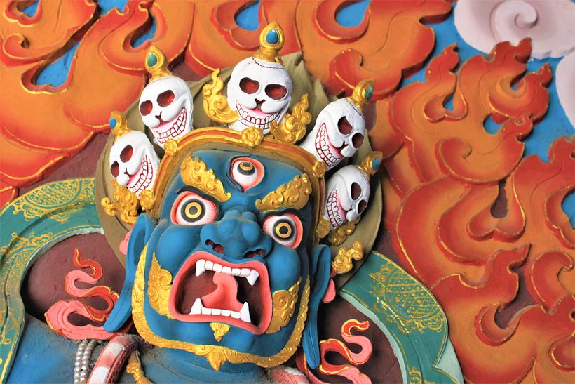 Countless local deities, spirits, ghosts and demons inhabit the walls of Bhutanese sacred places.