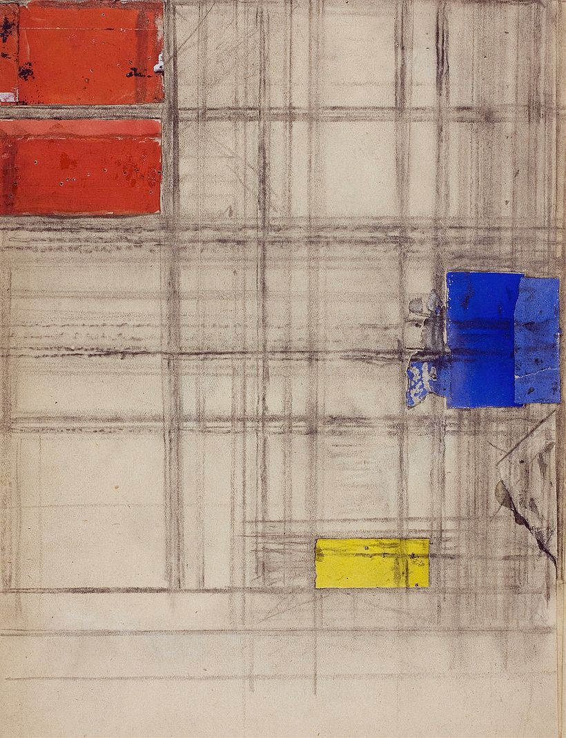 Studie für eine Komposition (1940-1941) von Piet Mondrian.