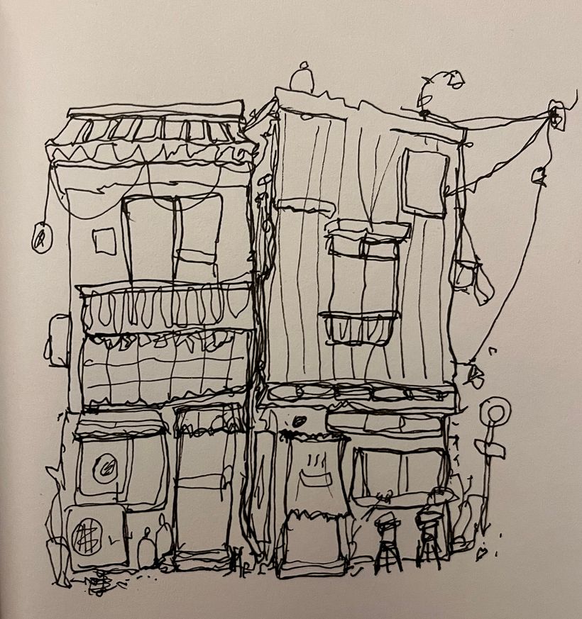 Sketch of the redo. Awaiting colors.