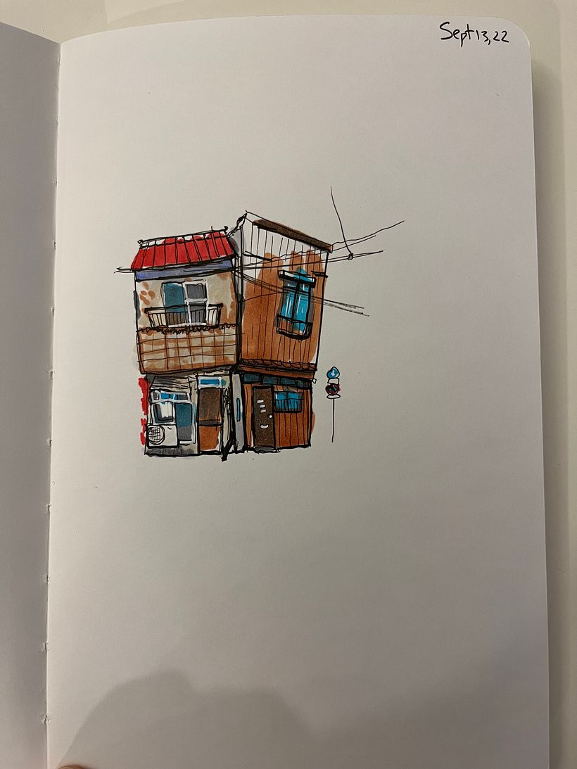 My first attempt. I forgot to record my progress, so I redid it above after a couple weeks to see how much I'd progressed.
