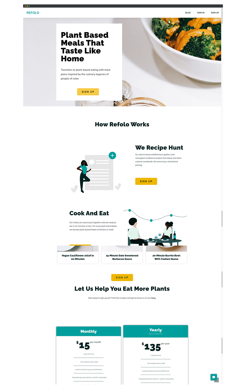 Refolo - plant-based meal planning 1