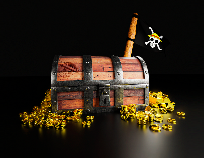 Cofre One Piece 3D Model Blender 2