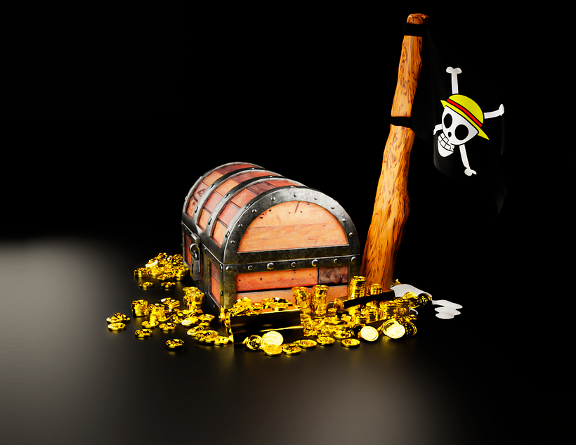Cofre One Piece 3D Model Blender 3
