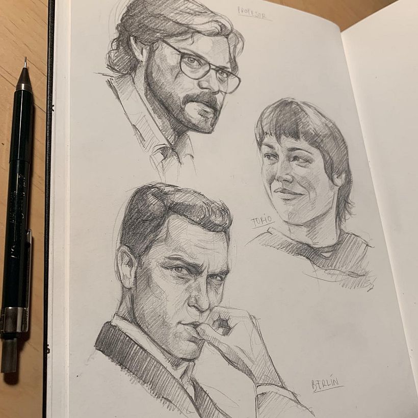 La Casa de Papel sketches✨ 5