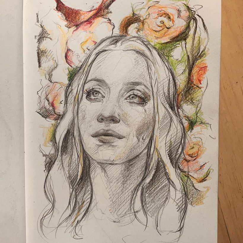 Colored sketches💐🌺🌸 5