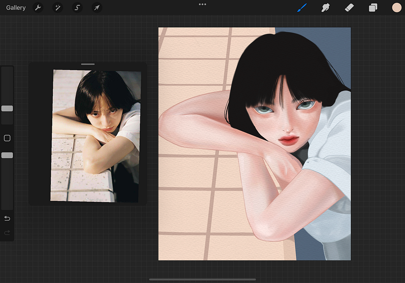 Finally, by tweaking the HSV and color balance I came to the end result.