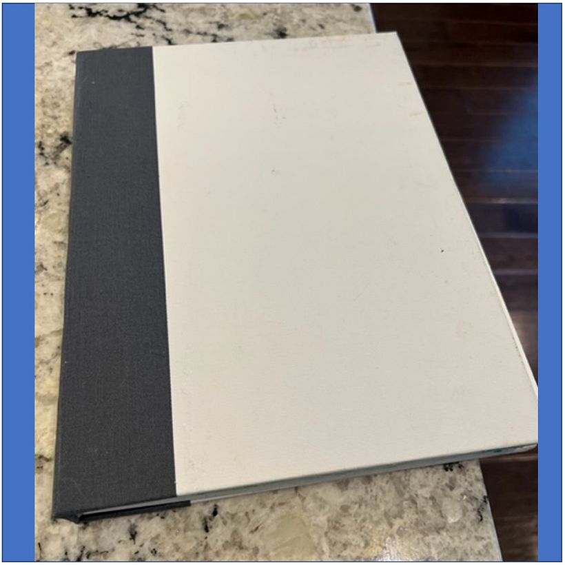 I didn't expect to learn how to make a book, but I did! The covers are old board canvases - perfect size
