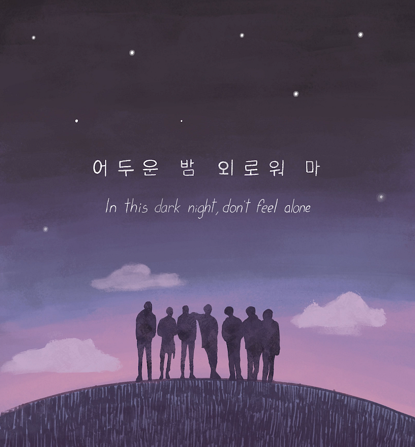 Originally a gif, fanart for BTS' anniversary - 2021