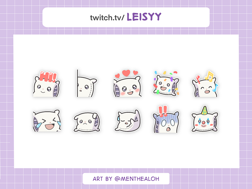 Pillow emotes commissioned by a friend - 2022