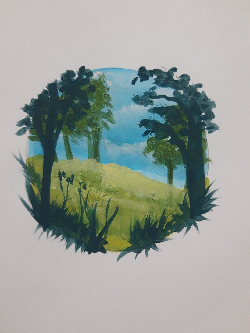 Mi proyecto del curso: Pintura de paisajes atmosféricos con gouache 3
