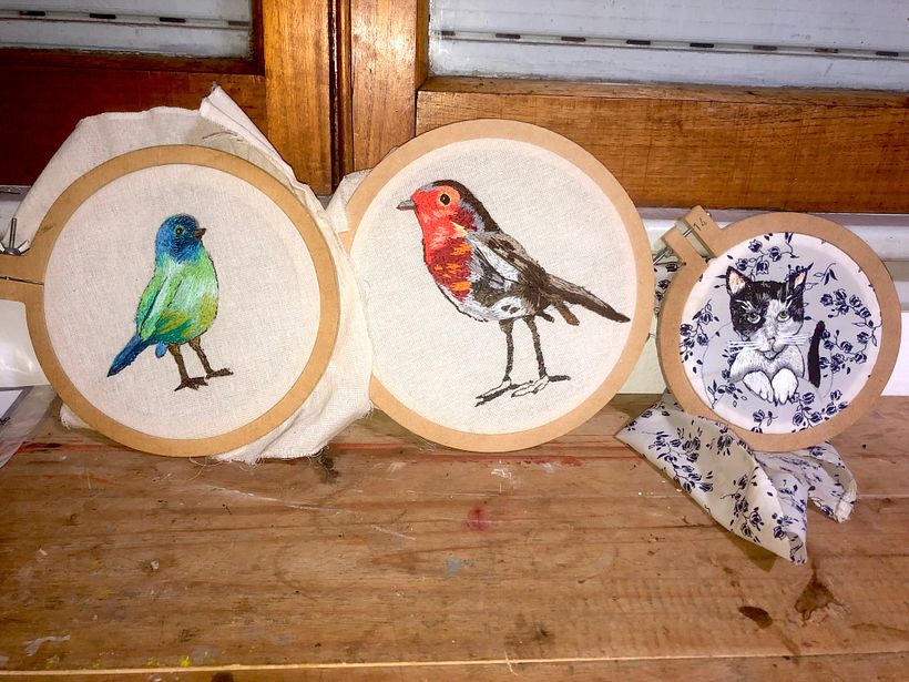 Mi proyecto del curso: Pintar con hilo: técnicas de ilustración textil 4