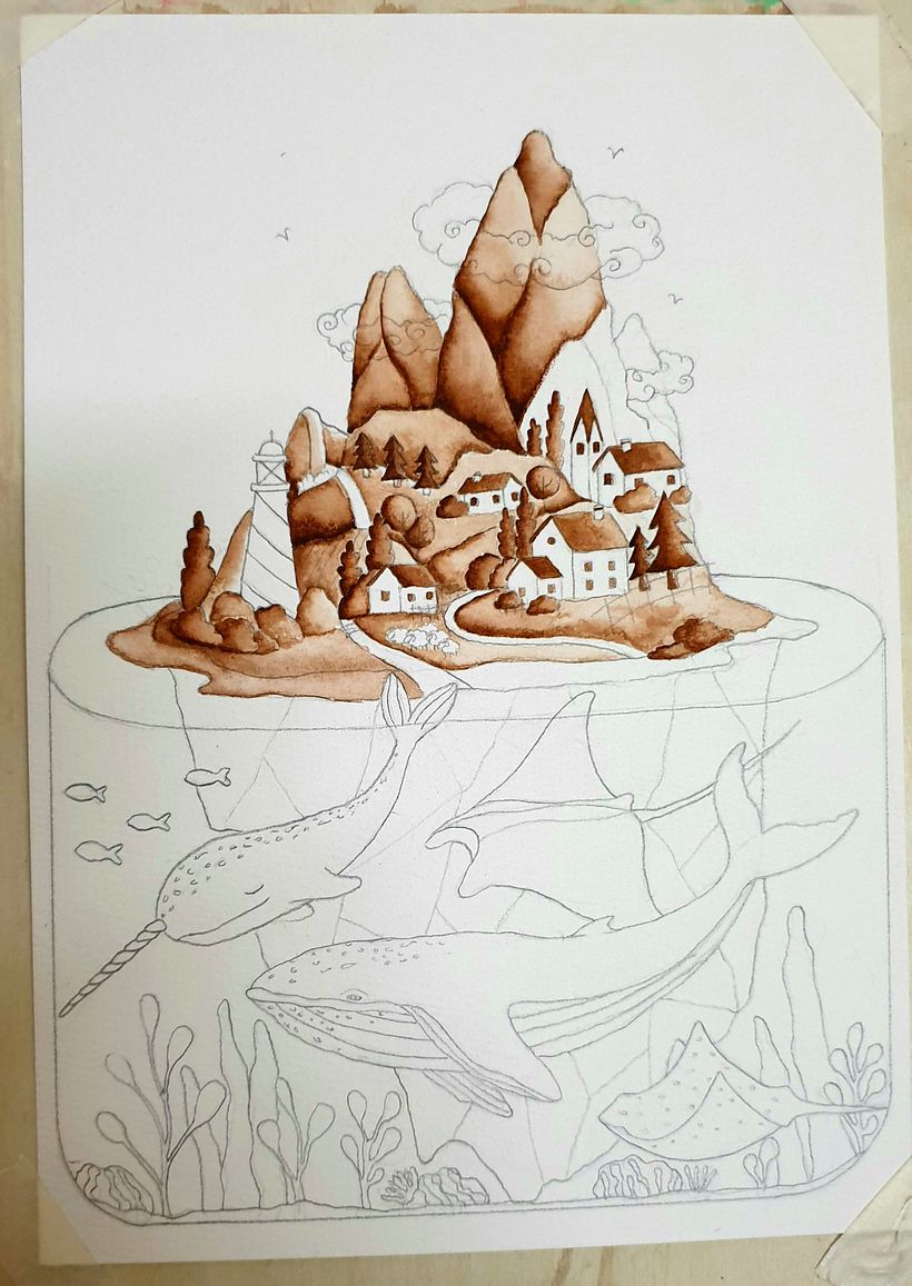 First layer colouring process