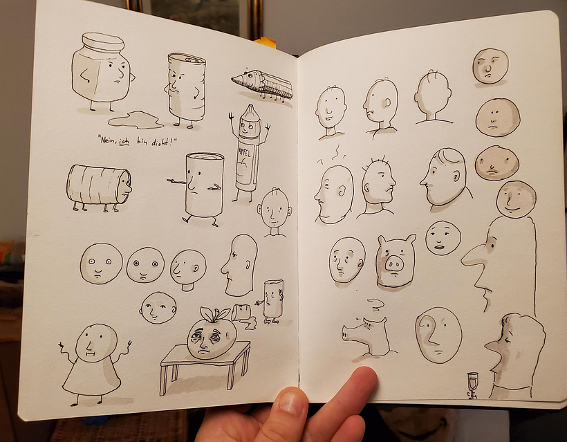 Mein Abschlussprojekt für den Kurs: Die Sketching Kunst: Transformiere Skizzen in Kunst - Prozess und Fuchshaus - Traditionelle Illustration