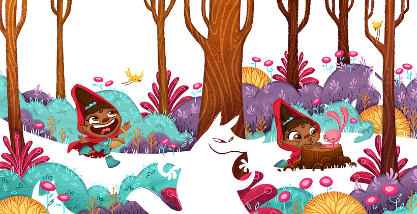 O Lobo ser o espaço negativo tem a ver com o próprio personagem: sorrateiro, misterioso, nunca sabemos onde está.