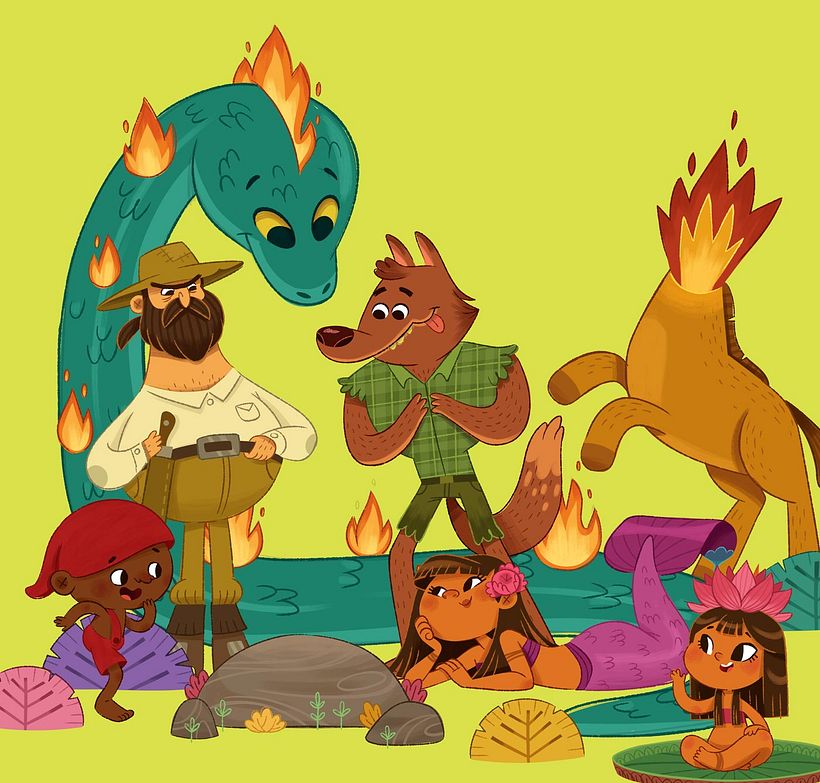 A pedra serve de suporte para encaixar a foto de uma criança lendo um dos livros da Coleção.