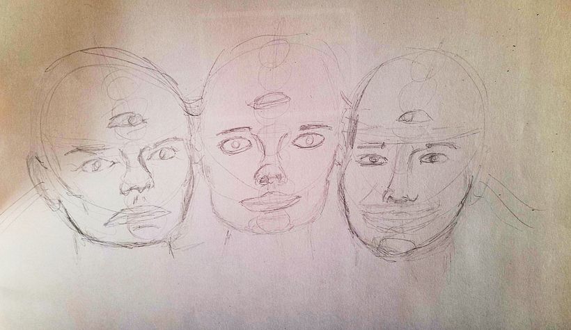 Draft of the faces and concept