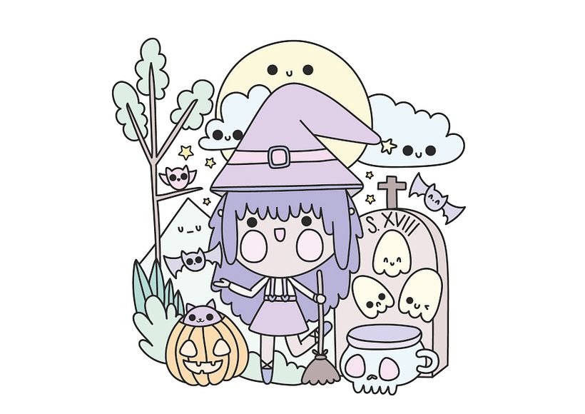 Mi proyecto del curso: Diseño de mundos kawaii: crea ilustraciones alegres 2