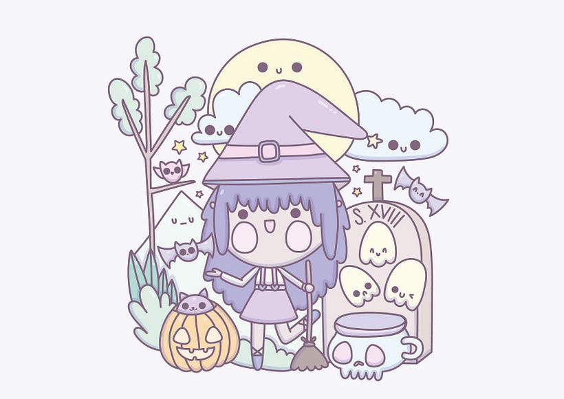 Mi proyecto del curso: Diseño de mundos kawaii: crea ilustraciones alegres 4