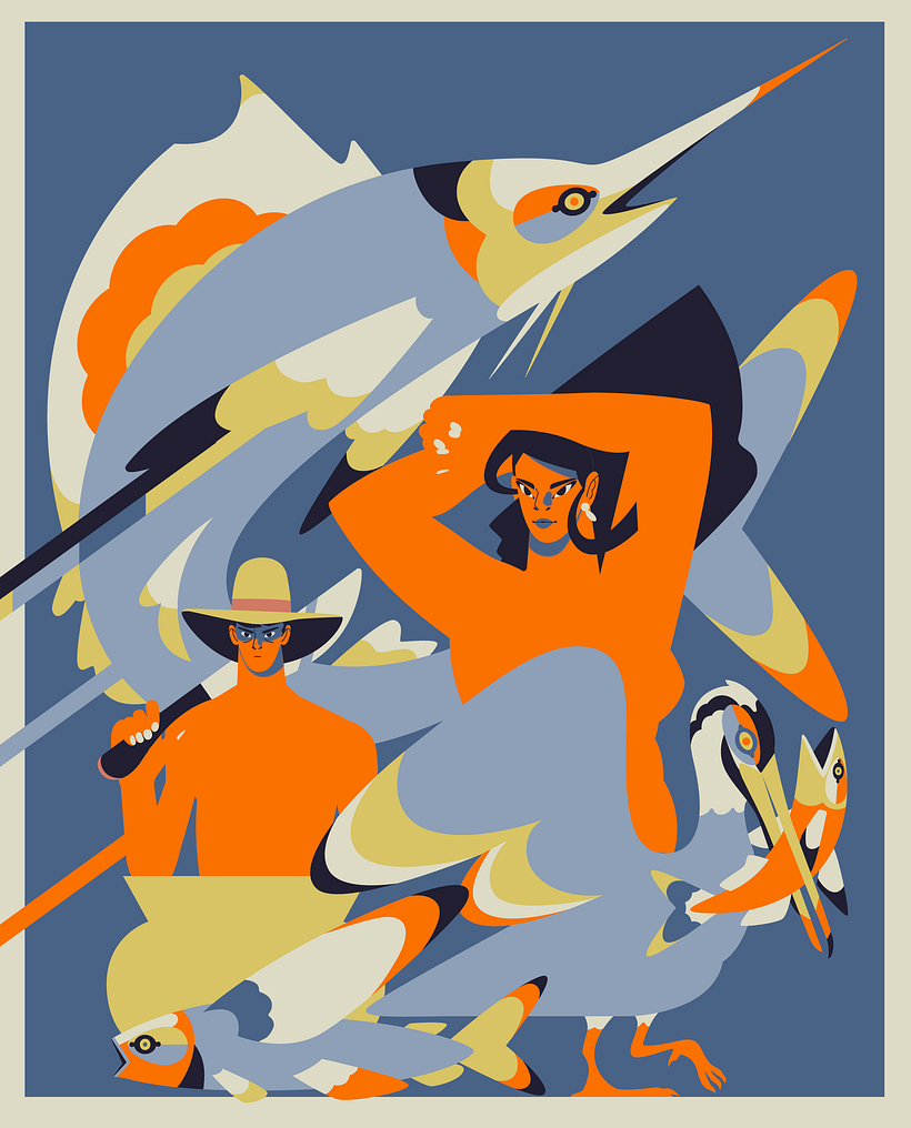 Así es como luce la ilustración después de haber resuelto los colores.